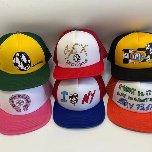 New hat trends: RECORDS CH CAP for women, MATTY BOY for men, limited edition