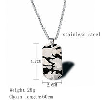 Load image into Gallery viewer, Stainless Steel Geometry Camouflage Pattern Trend Pendant Necklace