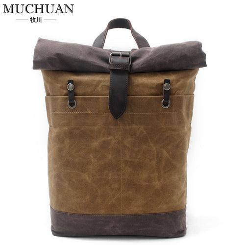 Batik canvas backpack Retro backpack Outdoor travel proof men's bag preppy backpack Fashion bag for men
