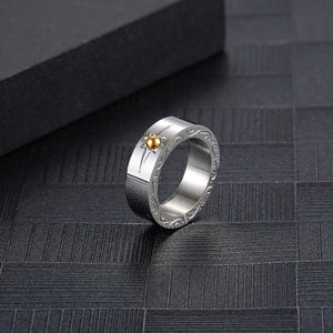 Stainless Steel Japanese Sun Totem Trend Ring