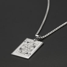 Load image into Gallery viewer, Creative Design Poker Heart K Stainless Steel Pendant Necklace