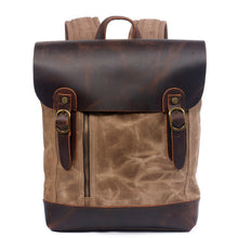 Load image into Gallery viewer, Outdoor travel backpack hard wax canvas backpack new outdoor anti-male and female travel bag