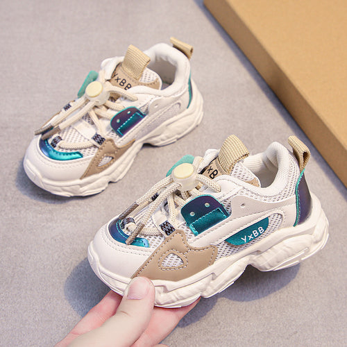 Girls' sports shoes Spring and autumn new baby net surface breathable casual shoes boy daddy shoes children single shoe tide