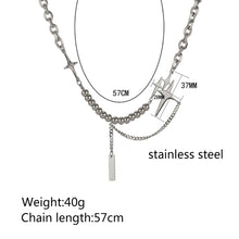 Load image into Gallery viewer, Stainless Steel Bead Cross Splicing Trend Necklace