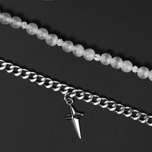 Load image into Gallery viewer, Stainless Steel Double Layered Cross Trend Minimalism For Men And Women Pendant Necklace