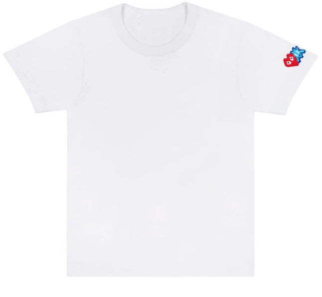 32 double yarn - 260g precision spun cotton large large shoulder - Fashion brand short sleeve 5
