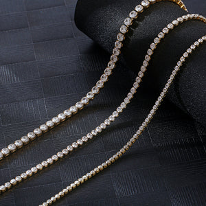 Stainless Steel European And American  Full Diamond Necklace