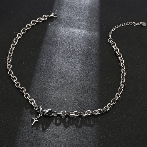 Stainless Steel Geometry Cross Necklace