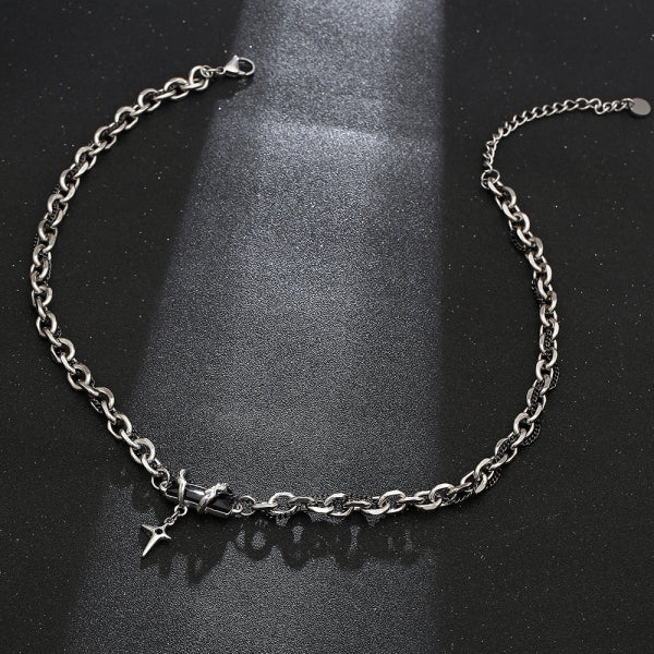 Stainless Steel Geometry Cross Necklace