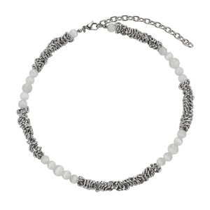 Stainless Steel Cat's Eye Stone Knot Trend Necklace
