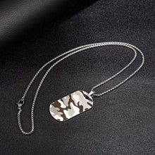 Load image into Gallery viewer, Stainless Steel Geometry Camouflage Pattern Trend Pendant Necklace