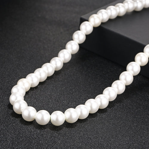 Stainless Steel Aritificial Pearls Minimalism Fashion Necklace