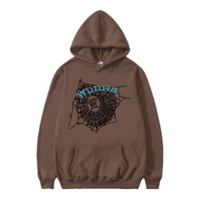 Load image into Gallery viewer, Hip hop hoodie for men and women WUNNA spider web sweatshirt hoodie