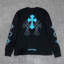 Load image into Gallery viewer, Scroll cross patchwork long sleeve T-shirt base