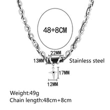 Load image into Gallery viewer, Stainless Steel Geometry Cross Necklace