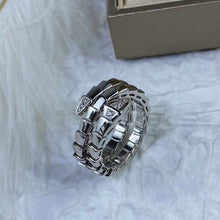 Load image into Gallery viewer, Bvlgari Gem Boutique Snakehead Snaketail band diamond double ring