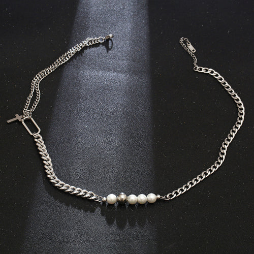 Stainless Steel Cross Splicing Cross Neckalce