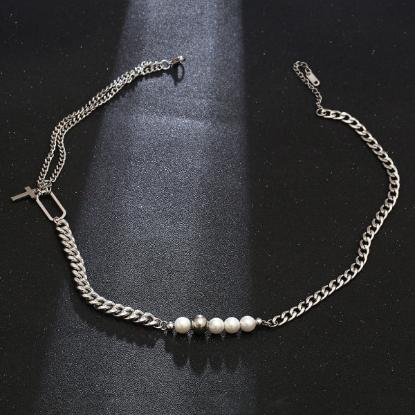 Stainless Steel Cross Splicing Cross Neckalce