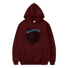 Load image into Gallery viewer, Hip hop hoodie for men and women WUNNA spider web sweatshirt hoodie