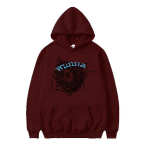 Hip hop hoodie for men and women WUNNA spider web sweatshirt hoodie