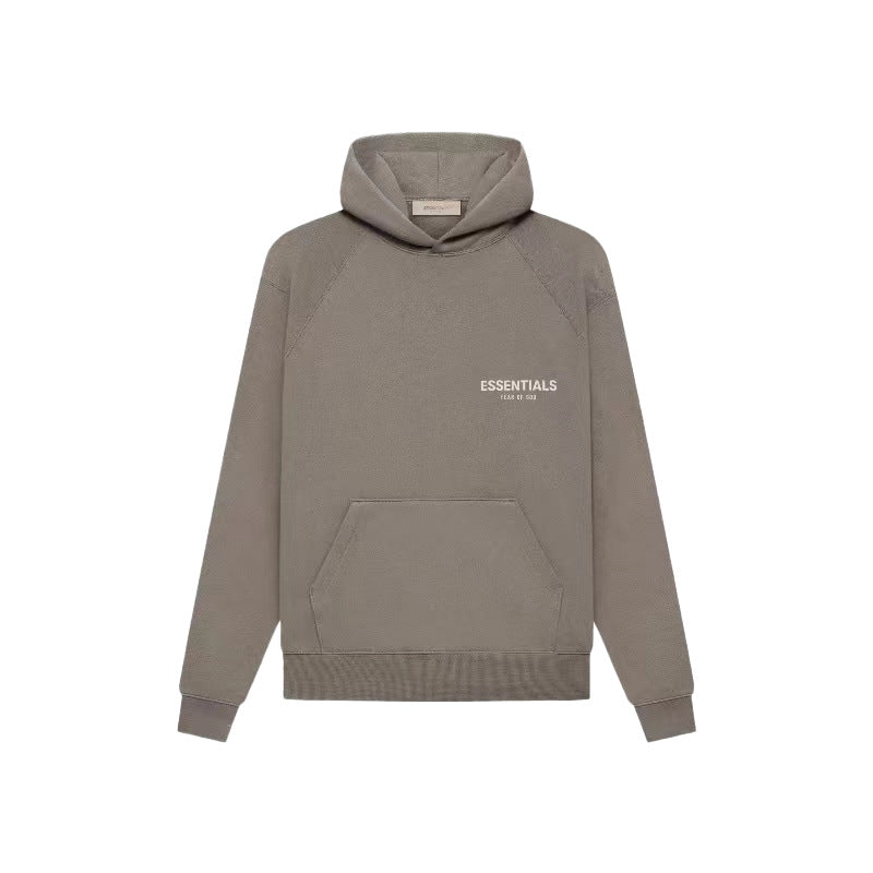 FOG double thread ESSENTIALS flocking printed hoodie high street loose casual American men with fleece set