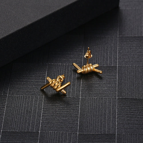 Stainless Steel Europe And America Tie A Knot Fashion Stud Earring