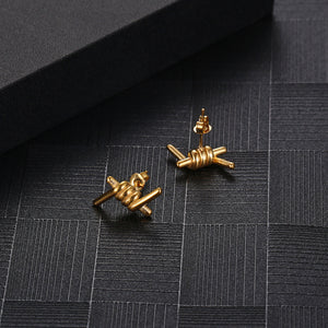 Stainless Steel Europe And America Tie A Knot Fashion Stud Earring