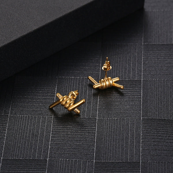 Stainless Steel Europe And America Tie A Knot Fashion Stud Earring