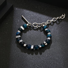 Load image into Gallery viewer, Stainless Steel Blue Natural Stone Bead Splicing Trend Bracelet