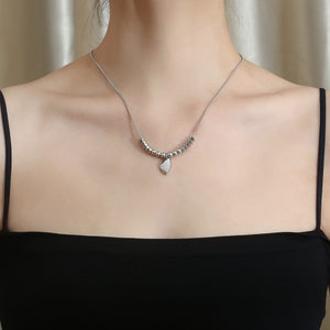 Stainless Steel Geometry Beaded Trend Fashion Necklace