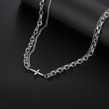Load image into Gallery viewer, Stainless Steel Cross Trend Hip Hop Fashion Necklace