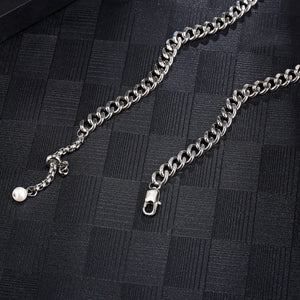 Stainless Steel Block Pearls Minimalism Fashion Necklace