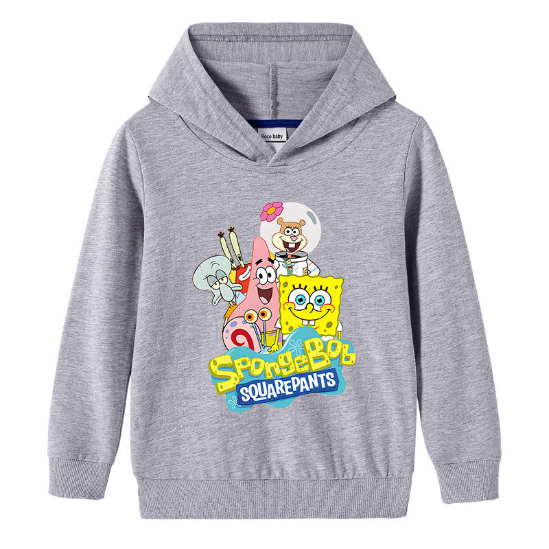 Spring and autumn casual cotton hooded hoodie for boys and girls Children's baby pullover coat long sleeve hoodie