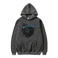 Load image into Gallery viewer, Hip hop hoodie for men and women WUNNA spider web sweatshirt hoodie