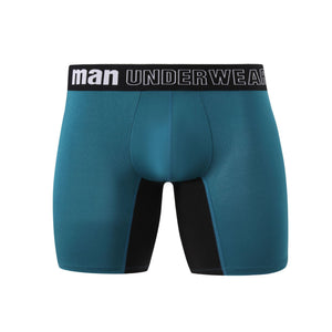 Men's bamboo fiber color long underwear men's thin sports breathable mid-waist loose boxers summer