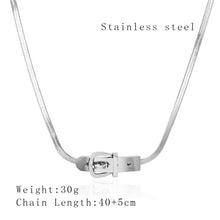 Load image into Gallery viewer, Stainless Steel Belt Buckle Minimalism Necklace