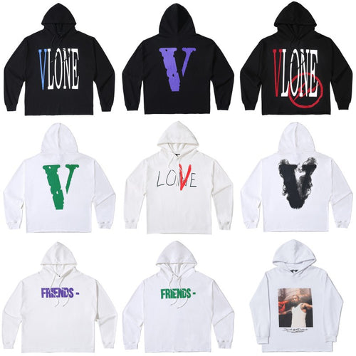 American hoodie male and female couples high street hip hop autumn winter jumper coat big V hoodie fashion brand autumn