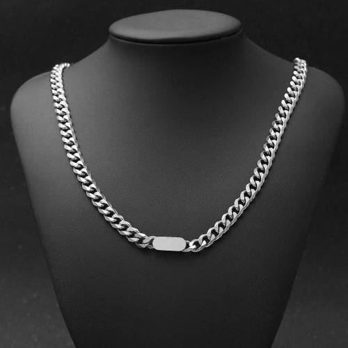Stainless Steel Cuban Men And Women Trend Chain Necklace