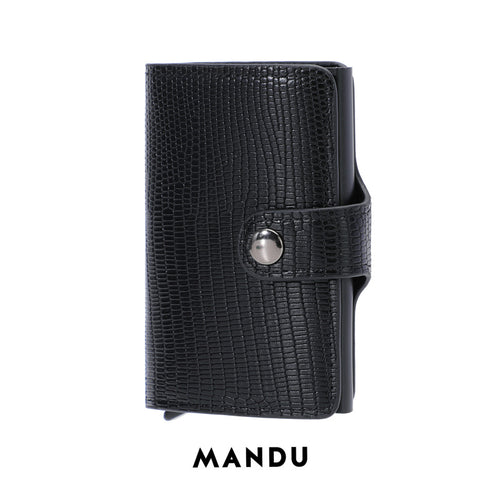 MANDU new fashion men's RFID business card bag pocket coin wallet man