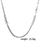 Load image into Gallery viewer, Stainless Steel Pearls Splicing Necklace
