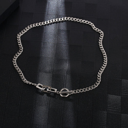Stainless Steel Geometry Square Minimalism Fashion Necklace