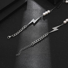 Load image into Gallery viewer, Stainless Steel Lightning Spliced Pearl Trend Necklace