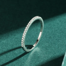 Load image into Gallery viewer, Modian s925 sterling silver simple row diamond ring women light luxury fashion cold wind zircon ring fine ring hand jewelry