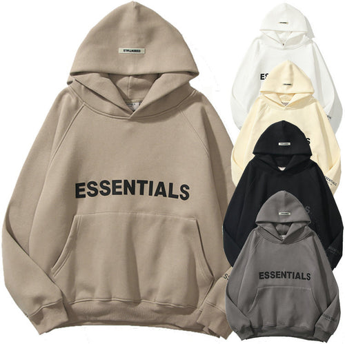 ESSENTIALS Letter printed hoodie for men and women High street group build cultural sweater fashion coat
