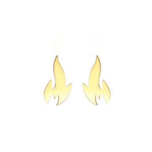 Stainless Steel Flame Trend Stud Earring