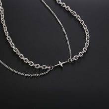 Load image into Gallery viewer, Stainless Steel Cross Trend Hip Hop Fashion Necklace