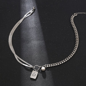 Stainless Steel Bearded Star Minimalism Fashion Necklace