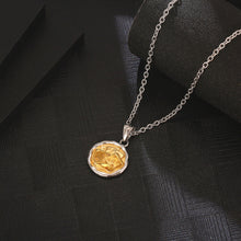 Load image into Gallery viewer, Stainless Steel Irregular Round Card Dice Playing Card Necklace