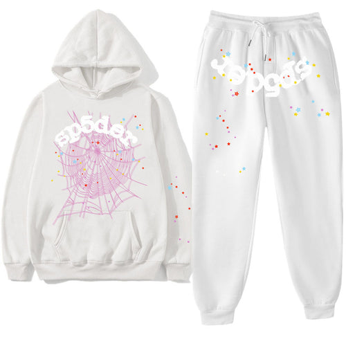 sp5der autumn and winter sportswear sports hoodie men's fleece casual pants Sports men's trousers long pants