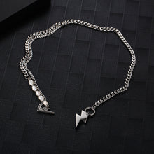 Load image into Gallery viewer, Stainless Steel Lightning Pearls Minimalism Fashion Necklace